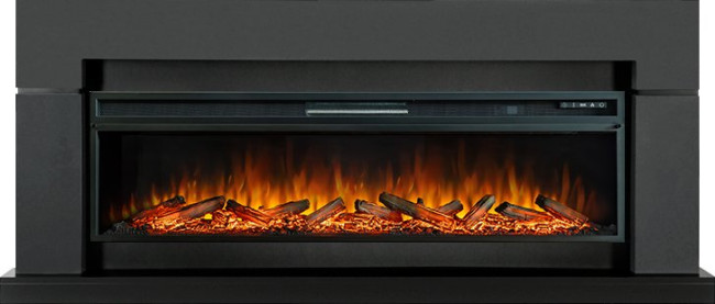 Каминокомплект Lindos Graphite Grey (линейный) с очагом Vision 60 LOG LED в Нижнем Новгороде