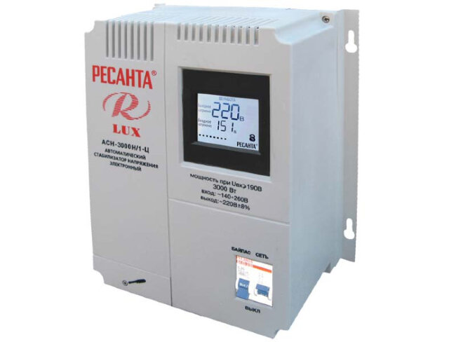 Стабилизатор напряжения серии LUX РЕСАНТА АСН-3000Н/1-Ц в Нижнем Новгороде