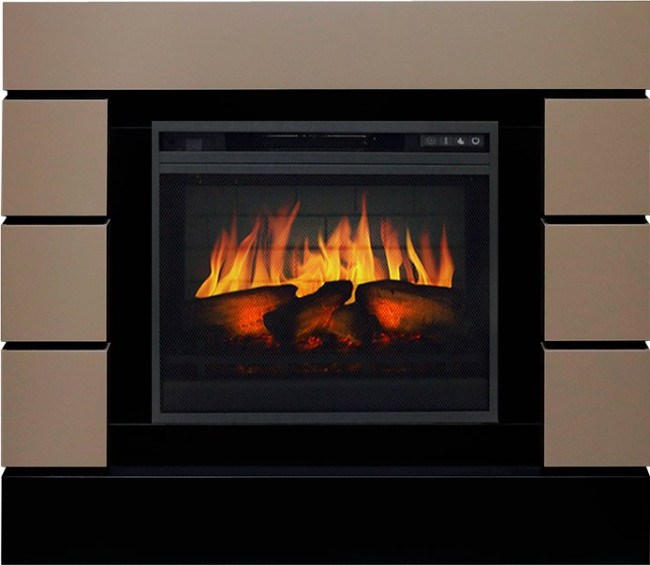 Каминокомплект Lindos - Beige Grey с очагом Vision 23 EF LED 3D FX в Нижнем Новгороде