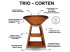 Уличный гриль Coeo TRIO 98 - CORTEN (Высота 100) в Нижнем Новгороде