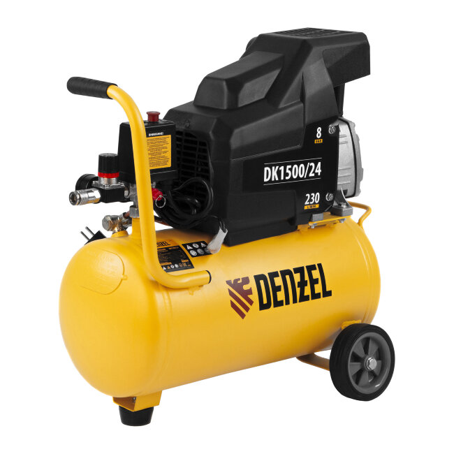 Компрессор воздушный DK1500/24, Х-PRO 1.5 кВт, 230 л/мин, 24 л Denzel в Нижнем Новгороде