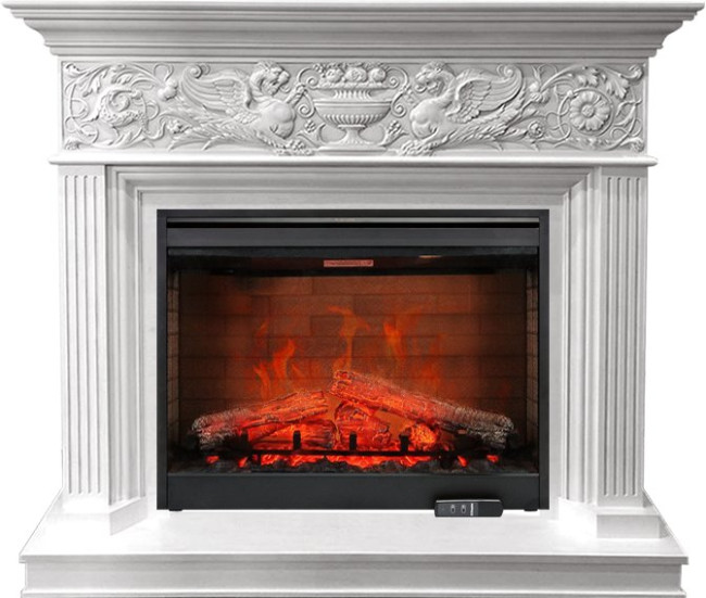 Каминокомплект Palace - Белый с серебром с очагом Symphony 30'' DF3020-EU в Нижнем Новгороде
