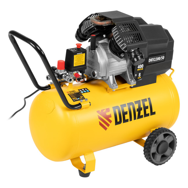 Компрессор воздушный DKV2200/50, Х-PRO 2.2 кВт, 400 л/мин, 50 л Denzel в Нижнем Новгороде