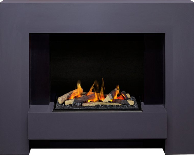 Каминокомплект Tokyo - Graphite Grey с очагом Cassette 600 LNH-INT (с дровами) в Нижнем Новгороде