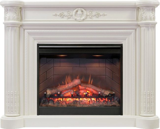 Каминокомплект Manor - Белый дуб с очагом Symphony 26'' DF2608-INT в Нижнем Новгороде