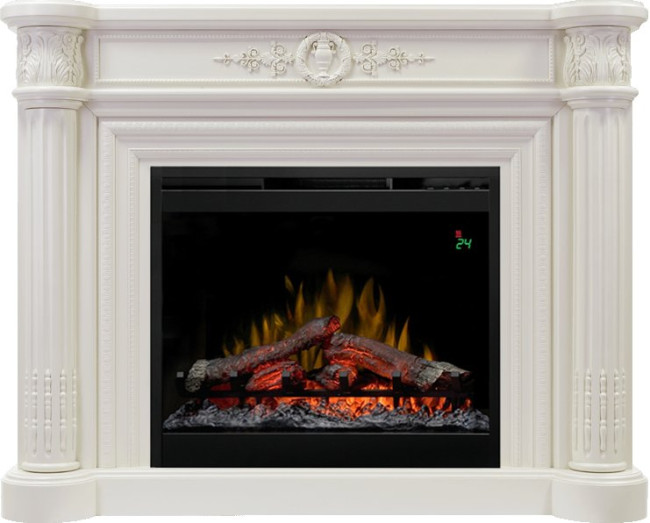 Каминокомплект Manor - Белый дуб с очагом Symphony 26'' DF2624L-INT в Нижнем Новгороде