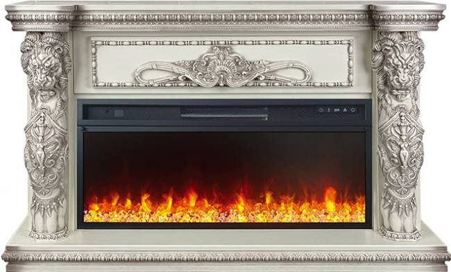 Каминокомплект Windsor 42 - Слоновая кость с темной патиной с очагом Vision 42 LED в Нижнем Новгороде