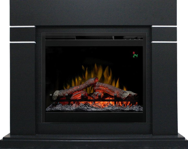 Каминокомплект Lindos - Черный (Высота 985мм) с очагом Symphony 26'' DF2624L-INT в Нижнем Новгороде
