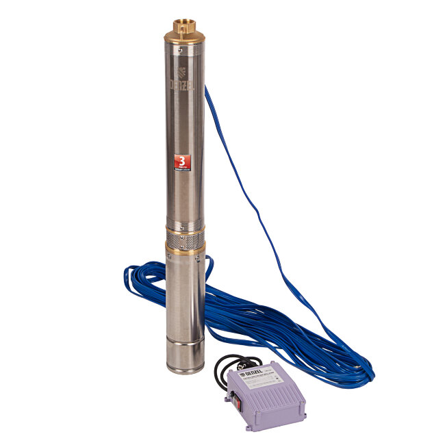 Скважинный насос DWC-4-80, центробежный, диаметр 4", 1500 Вт, 5700 л/ч, напор 80 м Denzel в Нижнем Новгороде