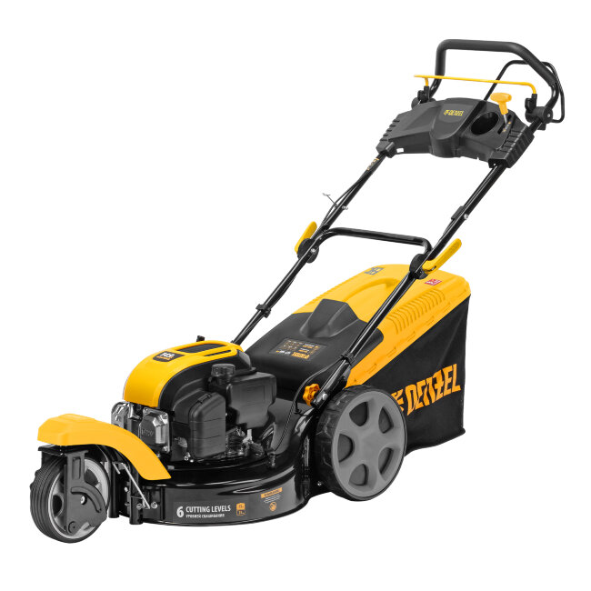 Бензиновая газонокосилка GLT-460SP-T, Trike 149 см3, 46 см, привод, панель, 60л Denzel  в Нижнем Новгороде