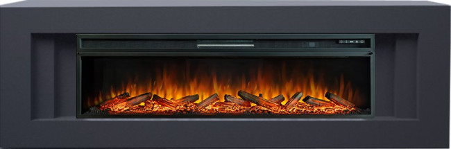 Каминокомплект Line 60 SFT (Разборный) - Серый графит с очагом Vision 60 LOG LED в Нижнем Новгороде