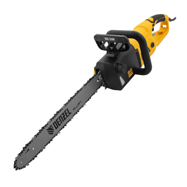 Пила цепная электрическая EDS-2200, 2.2 кВт,продольная, шина 45 см, шаг 3/8, паз 1.3 мм, 62 звена Denzel в Нижнем Новгороде