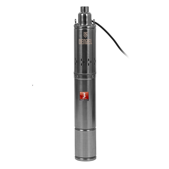 Скважинный насос DWS-4-150, винтовой, диаметр 4", 1300 Вт, 2000 л/ч, напор 150 м Denzel в Нижнем Новгороде