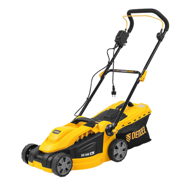 Газонокосилка электрическая GM-1600, 1600 Вт, ширина 36 см, 3 уровя, травосборник 35 л. Denzel в Нижнем Новгороде