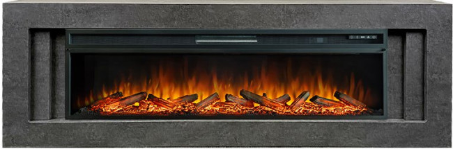 Каминокомплект Line 60 Dark Grey - Темный серый с очагом Vision 60 LOG LED в Нижнем Новгороде