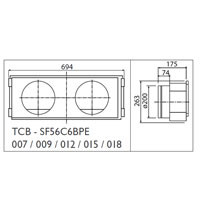 Toshiba Фланец воздушный стандартный (TCB-SF56C6BPE) в Нижнем Новгороде