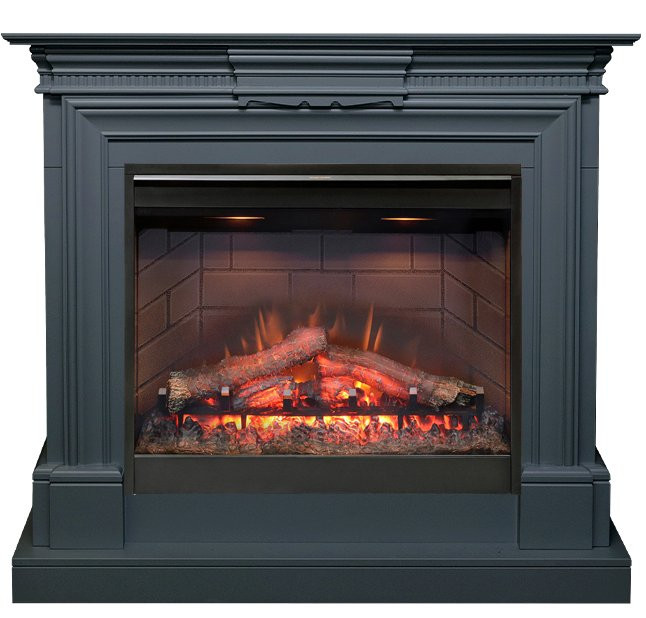 Каминокомплект Chelsea - Серый графит (Ширина 1150 мм) с очагом Symphony 26'' DF2608-INT в Нижнем Новгороде