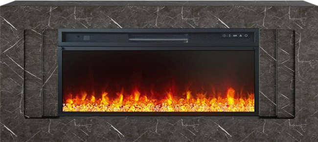 Каминокомплект Line 42 SFT Stone Touch (Разборный) - Серый мрамор с очагом Vision 42 LED в Нижнем Новгороде