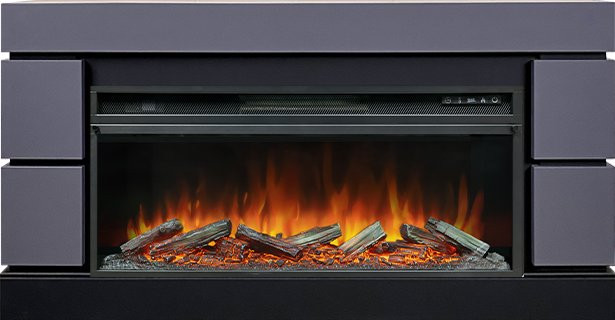 Каминокомплект Modern 42 SFT (Разборный) - Серый графит с очагом Vision 42 LOG LED в Нижнем Новгороде