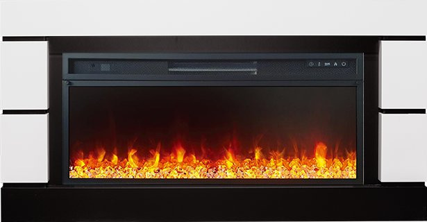 Каминокомплект Modern 42 CRM (Разборный) - Белый с черным с очагом Vision 42 LED в Нижнем Новгороде